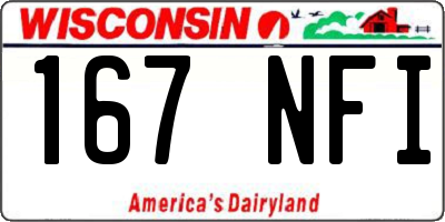 WI license plate 167NFI