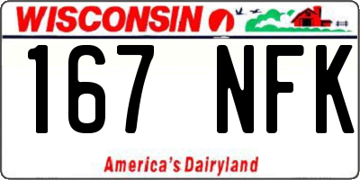 WI license plate 167NFK