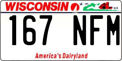 WI license plate 167NFM
