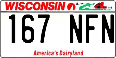 WI license plate 167NFN