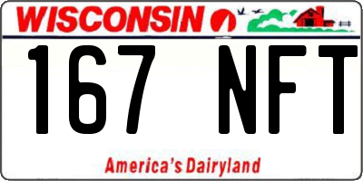 WI license plate 167NFT