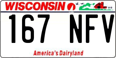 WI license plate 167NFV