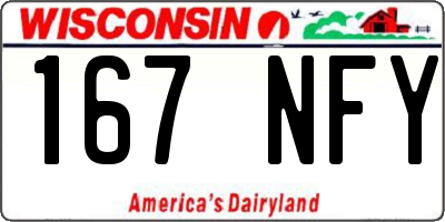 WI license plate 167NFY