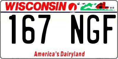 WI license plate 167NGF