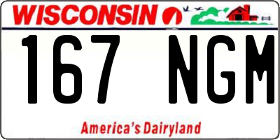 WI license plate 167NGM