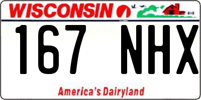 WI license plate 167NHX