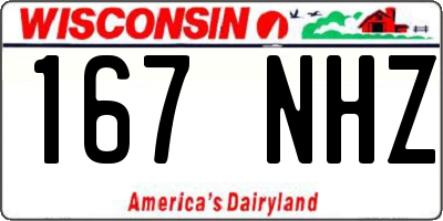 WI license plate 167NHZ