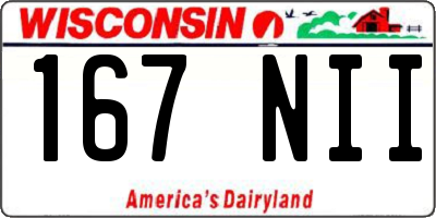 WI license plate 167NII