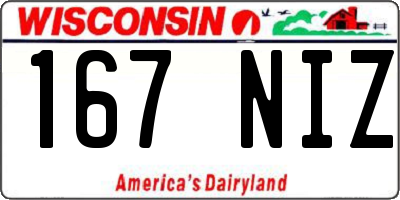 WI license plate 167NIZ