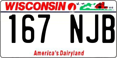 WI license plate 167NJB