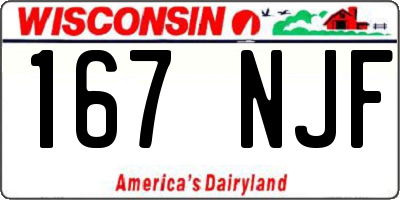 WI license plate 167NJF