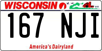 WI license plate 167NJI
