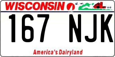 WI license plate 167NJK