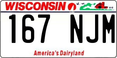 WI license plate 167NJM