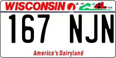 WI license plate 167NJN