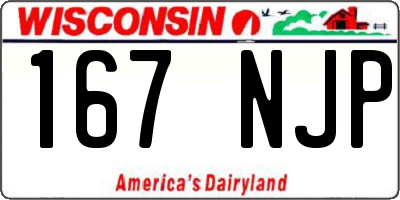 WI license plate 167NJP
