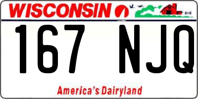 WI license plate 167NJQ