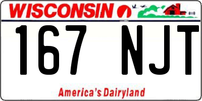 WI license plate 167NJT