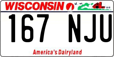 WI license plate 167NJU