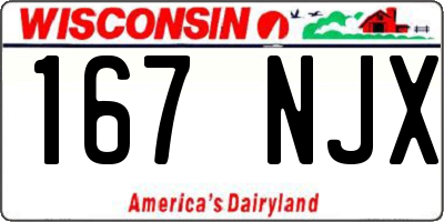 WI license plate 167NJX