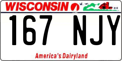 WI license plate 167NJY