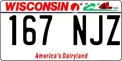 WI license plate 167NJZ
