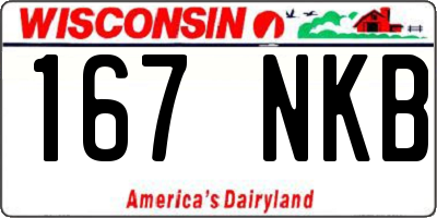WI license plate 167NKB
