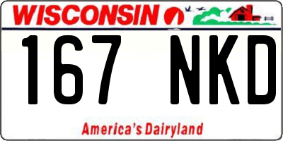WI license plate 167NKD