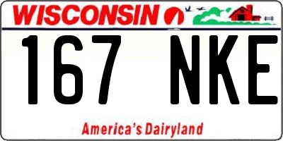 WI license plate 167NKE