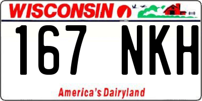 WI license plate 167NKH