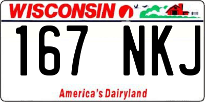 WI license plate 167NKJ