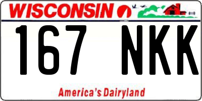 WI license plate 167NKK