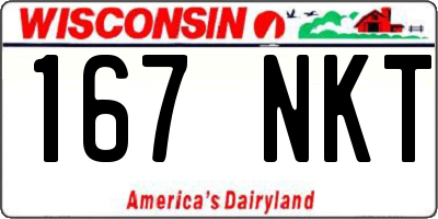 WI license plate 167NKT