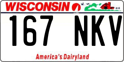 WI license plate 167NKV