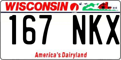 WI license plate 167NKX