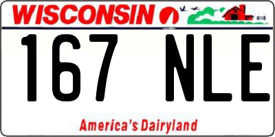 WI license plate 167NLE