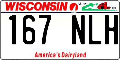 WI license plate 167NLH