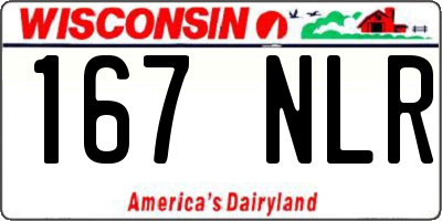 WI license plate 167NLR