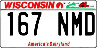 WI license plate 167NMD