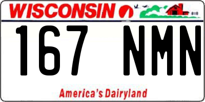 WI license plate 167NMN