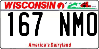WI license plate 167NMO