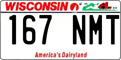 WI license plate 167NMT