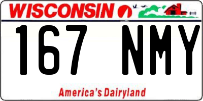 WI license plate 167NMY