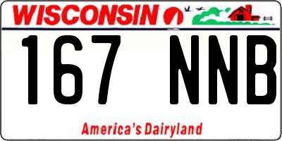 WI license plate 167NNB