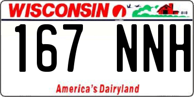 WI license plate 167NNH