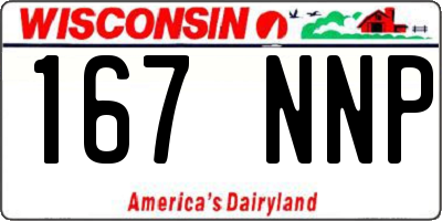 WI license plate 167NNP