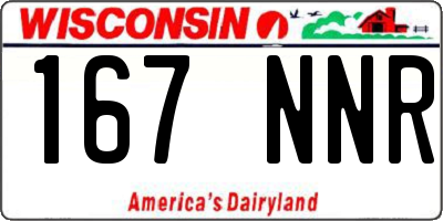 WI license plate 167NNR