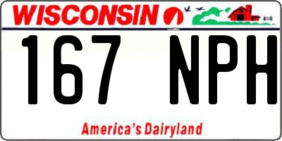 WI license plate 167NPH