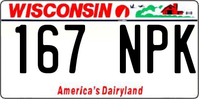 WI license plate 167NPK