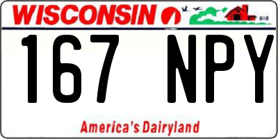 WI license plate 167NPY